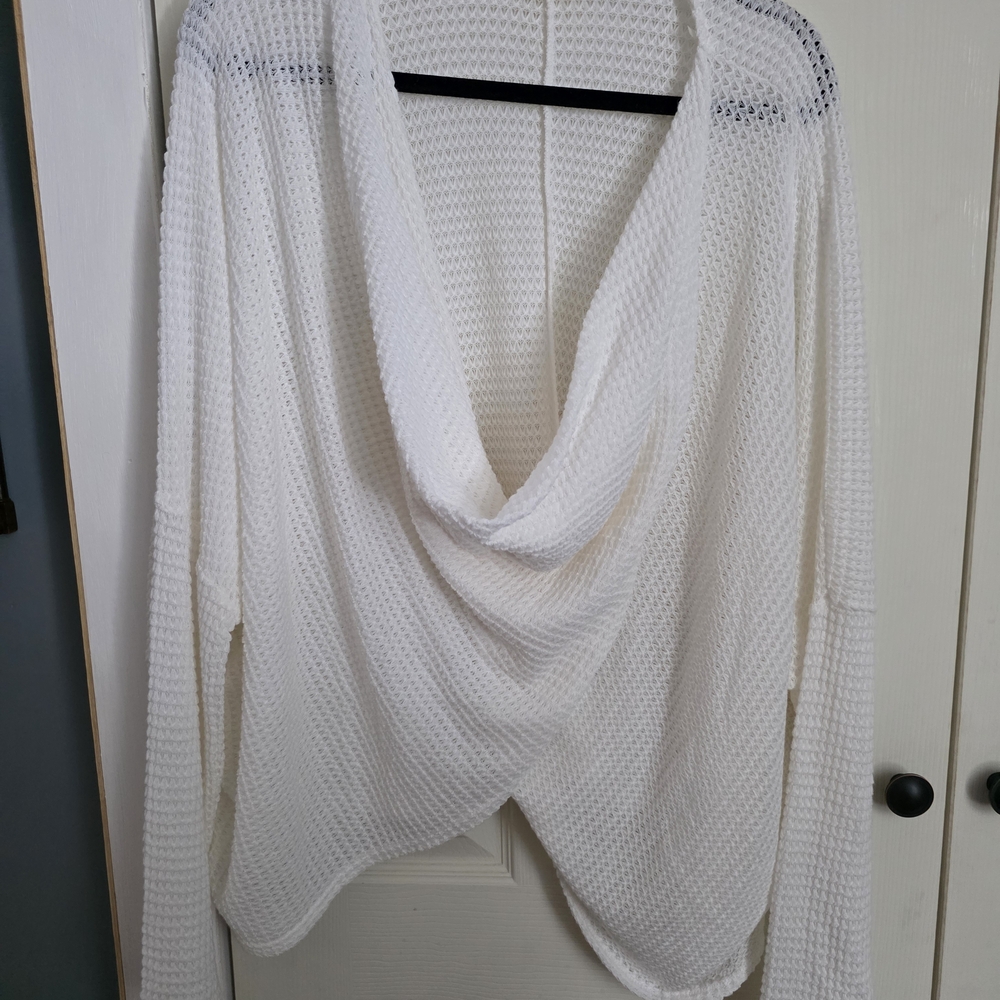 Chic White Cowl Neck Sweater